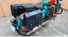 For Royal Enfield Goan Classic 350 Leather Pannier Navy blue Bags With Mounting - SPAREZO For Royal Enfield Goan Classic 350 Leather Pannier Navy blue Bags With Mounting - SPAREZO